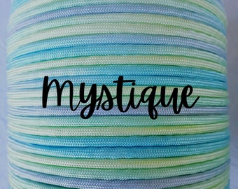 100 Feet Mystique Hand Dyed Paracord, pastel paracord, ombre paracord, pastel shades, Made to Order