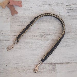 Dog Harness Vest Handle, Single handle with Dual Swivel Hooks, Stitched Solomon's Knot, Choose your color (Made to Order) Black & Gold