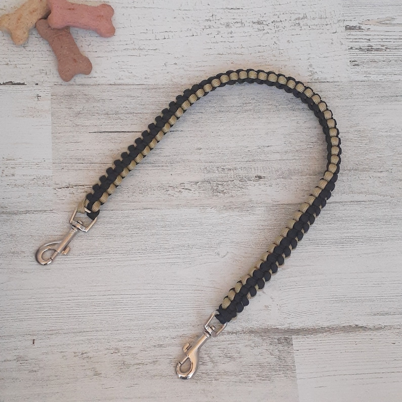 Dog Harness Vest Handle, Single handle with Dual Swivel Hooks, Stitched Solomon's Knot, Choose your color (Made to Order) Black & Gold