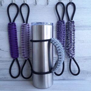 Skinny Tumbler 32oz Mug Handle, Stretchable Water Bottle Handle, Tea Mug Handle, Single handle, Choose a Solid Color (Made to Order)
