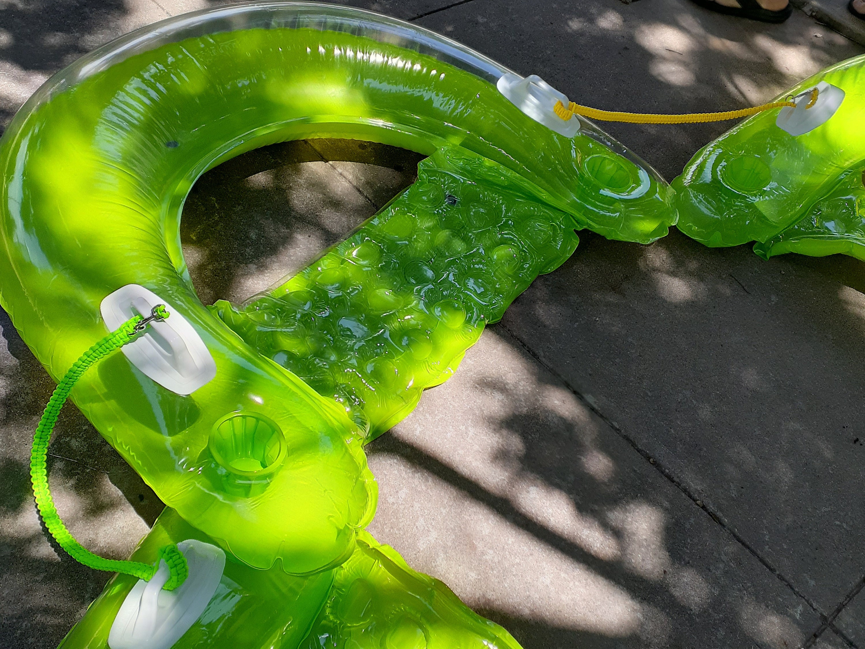 Tether for lazy river tubing ~ 30" long, single lanyard, choose your colors  ** INFLATABLE POOL FLOAT not included **  (Made to Order)