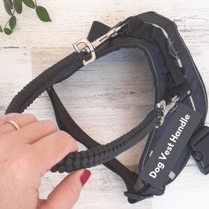 Dog Harness Vest Handle, Single handle with Dual Swivel Hooks, Stitched Solomon's Knot, Choose your color (Made to Order) image 7