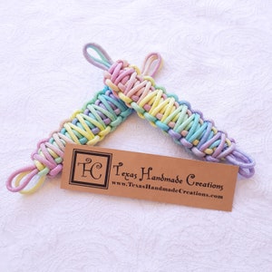 Rainbow Door Limiting Straps Set: 2 Door Limiting Straps. Ice Cream pastel tie-dyed 550 Paracord