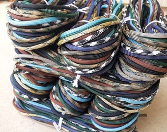 Kits for virtual volunteers. Kit of 10 sections of 7.5' paracord. Singed ends. Random colors.