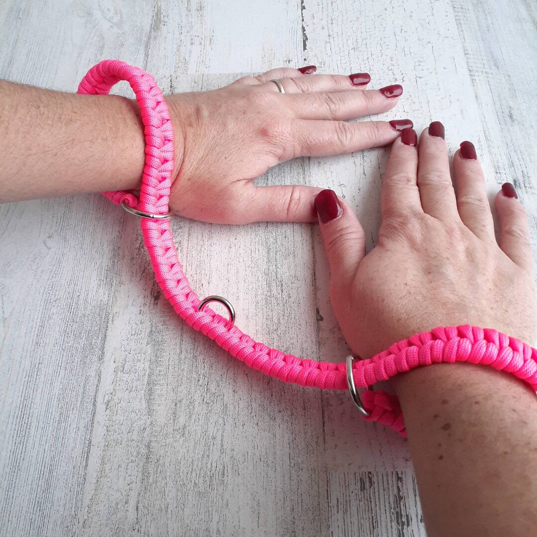 Paracord Bondage Handcuffs Florescent Pink Bedroom Restraint Etsy