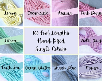 Choose your 100 Feet Single color, Hand Dyed Paracord (Pre-order), Select your color, pastel paracord, ombre paracord, pastel shades