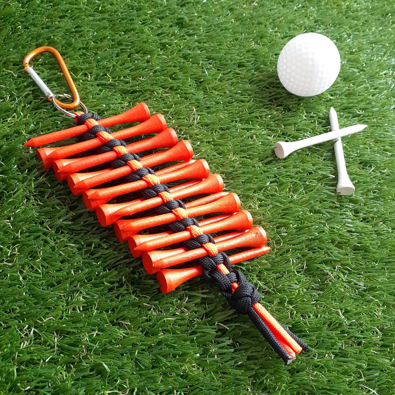 Paracord Golf Tee Holder Golf Tee Caddy Customizable Black & Etsy