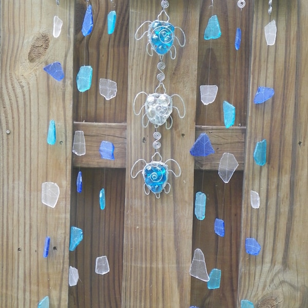 Turtle Sea Glass Wind Chime