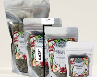 2 Oz Poly/Foil Stand Up Pouch: Resealable Smell Proof Bag