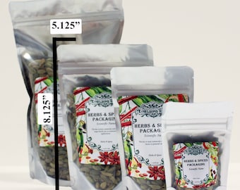 4 Oz Poly/Foil Stand Up Pouch: Resealable Smell Proof Bag
