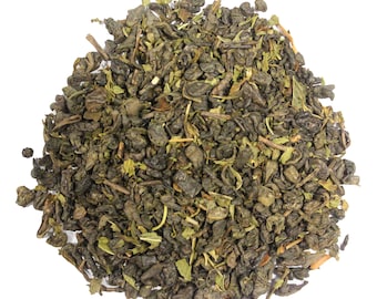 Menta verde en pólvora - Té verde de hojas sueltas