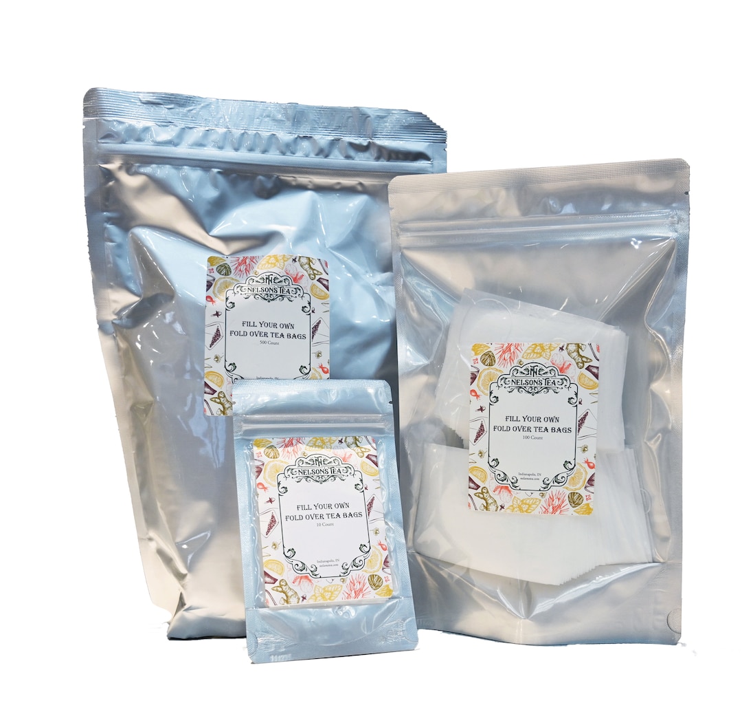 Fill Your Own Fold-able Tea Bags W/ String - Etsy