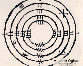 Ancient Ogham casting cloth Full Size 19 by 21 inches