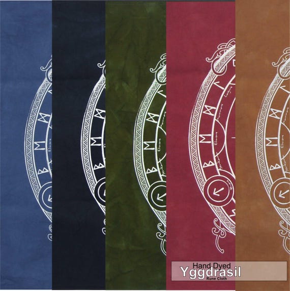 Yggdrasil Rune Cloth Hand Dyed