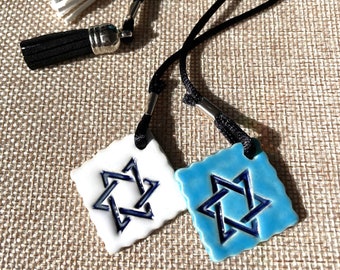 Ceramic Hanukkah Pendant Bookmark - Ceramic Hanukkah Gift -  Hanukkah gift - different designs available