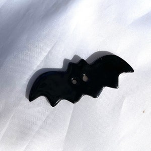 Sale: Bat Button with button holes, Holiday button, Halloween Button, Ceramic Button - sold individually