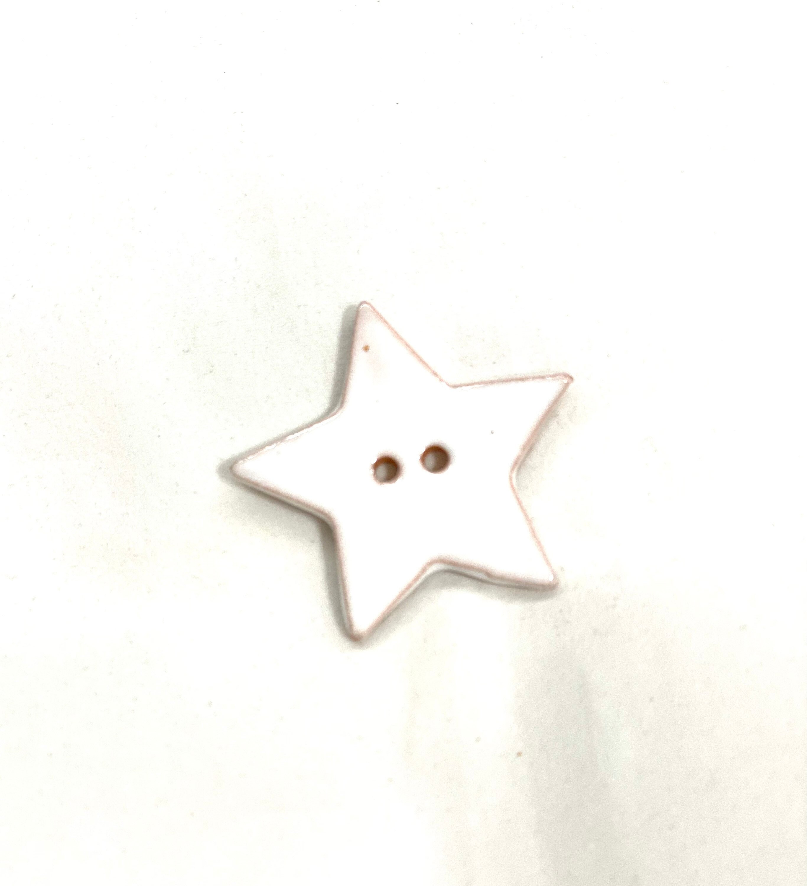 1 5 16 Large White Star Buttons Ceramic Buttons Ceramic Star