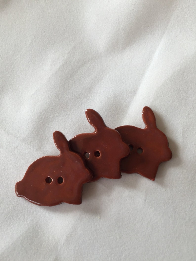 Rabbit Button - Bunny Button - Ceramic Buttons - Round Buttons - Etsy