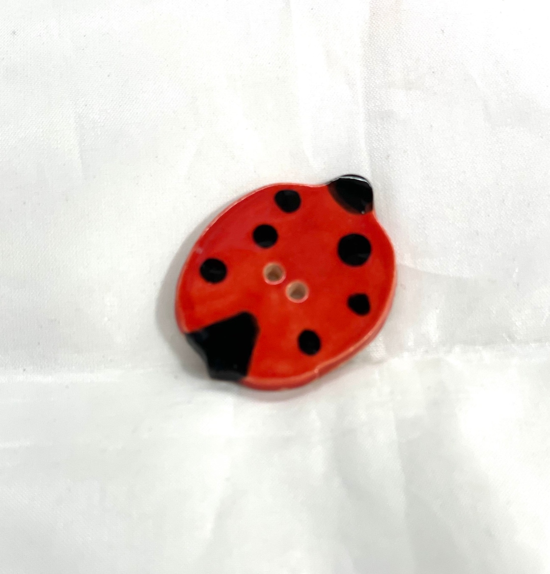 Ladybug Button, Ceramic Button - Sold Individually - Etsy