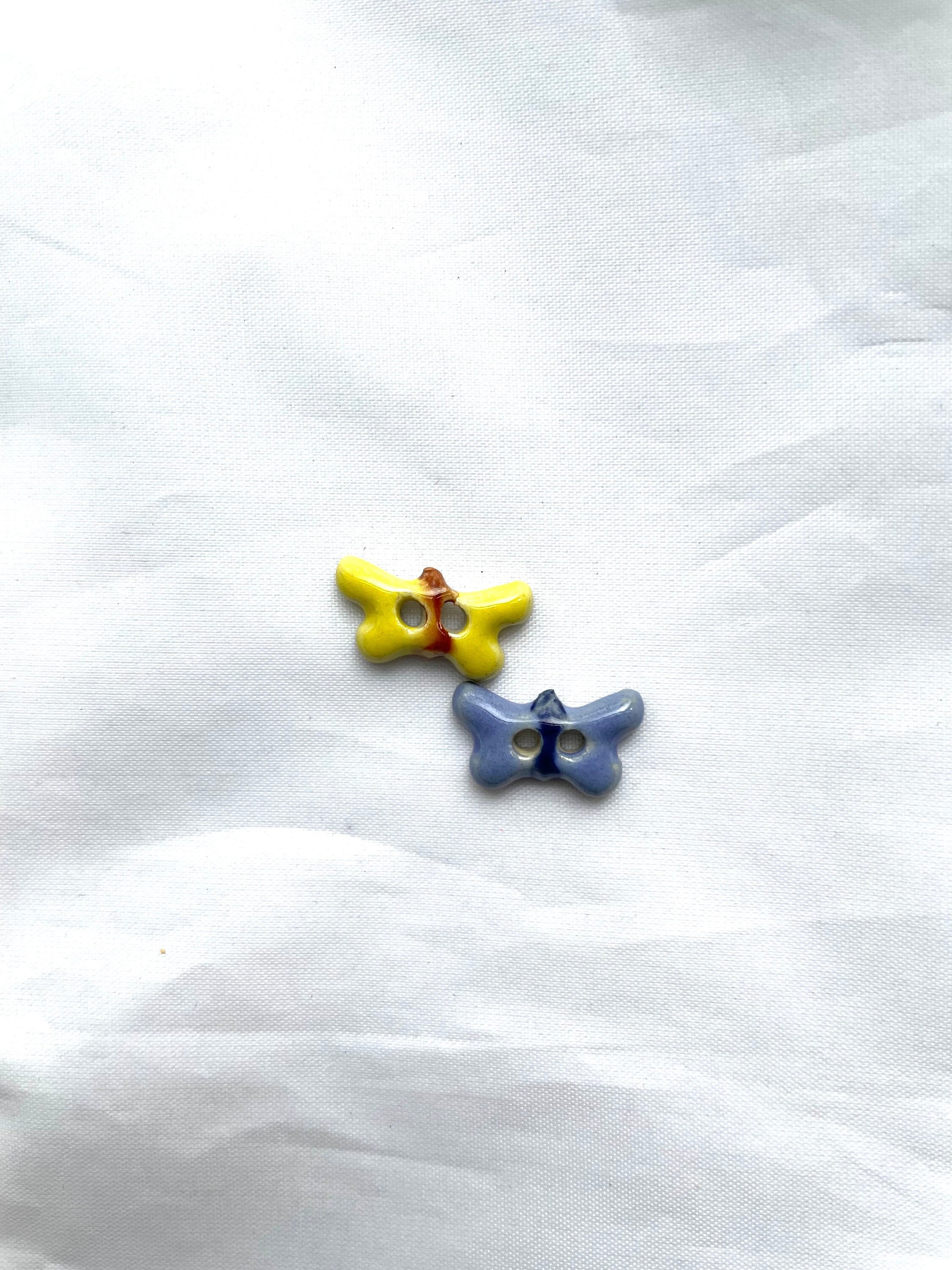 Ceramic Buttons - Super Mini Butterfly Buttons - Sold Individually ...