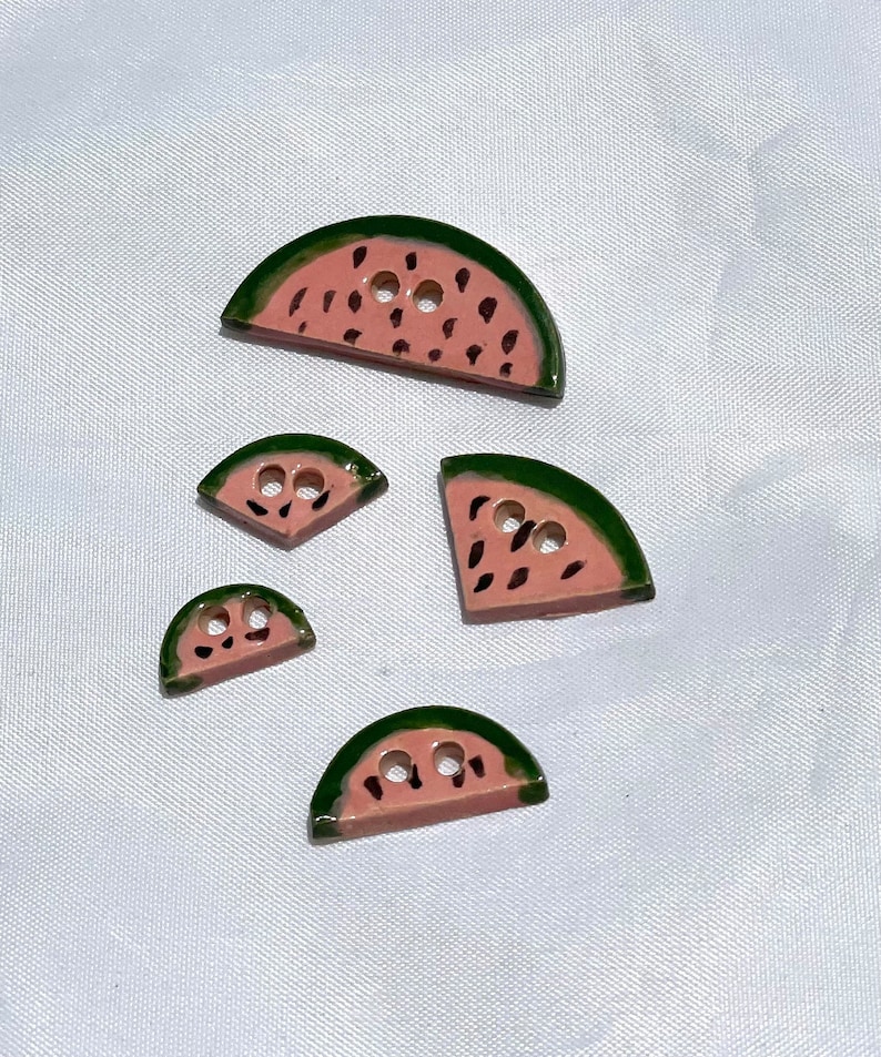 Watermelon Buttons Watermelon Buttons Different Sizes Available, Ceramic Buttons - Sold ...
