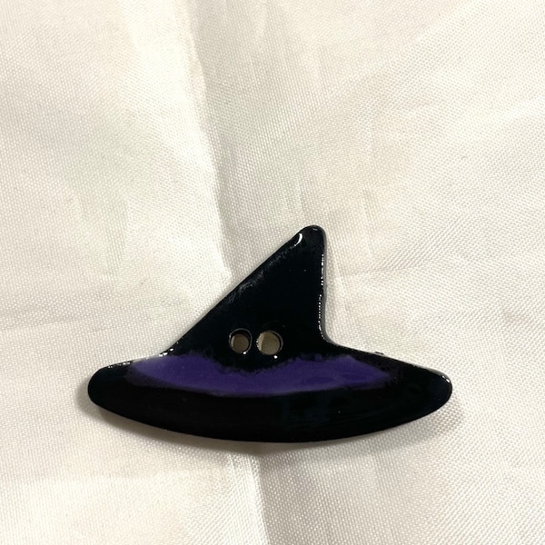 Sale: Hat Button, Witch hat button, Holiday button, Halloween Button, Ceramic Button - sold individually