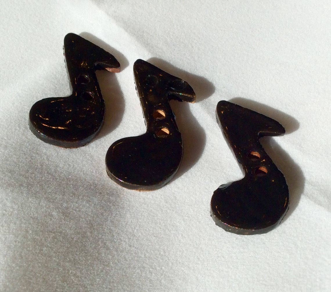 Ceramic Buttons Musical Note Button Ceramic Musical Note Etsy