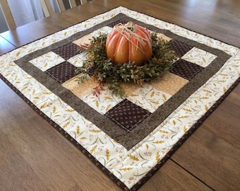 Fall Table Topper, Quilted Fall Table Topper, Quilted Table Topper, Quilted Table Runner, Autumn Table Decor, Table Runner