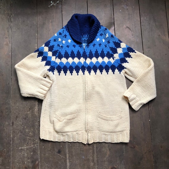Vintage Hand Knit Sweater || Fair Isle Knit Sweate