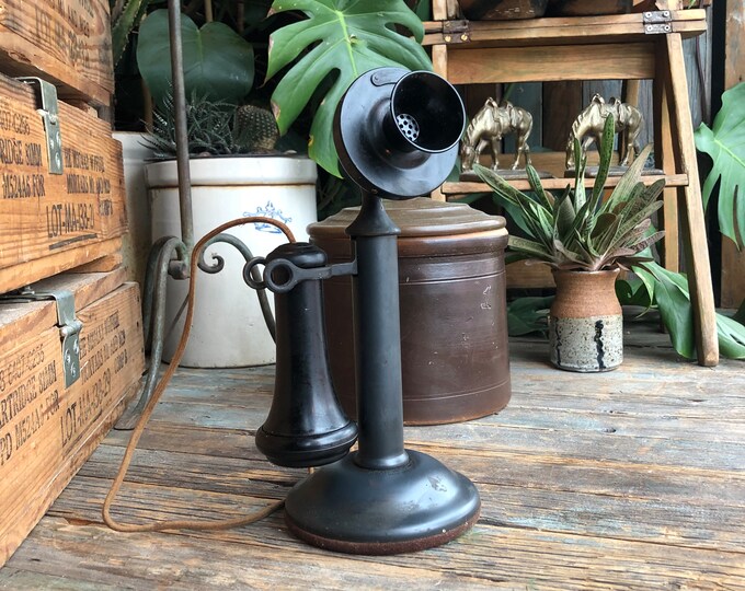 1915 Western Electric Candlestick Phone Antique Prop Telephone Western
