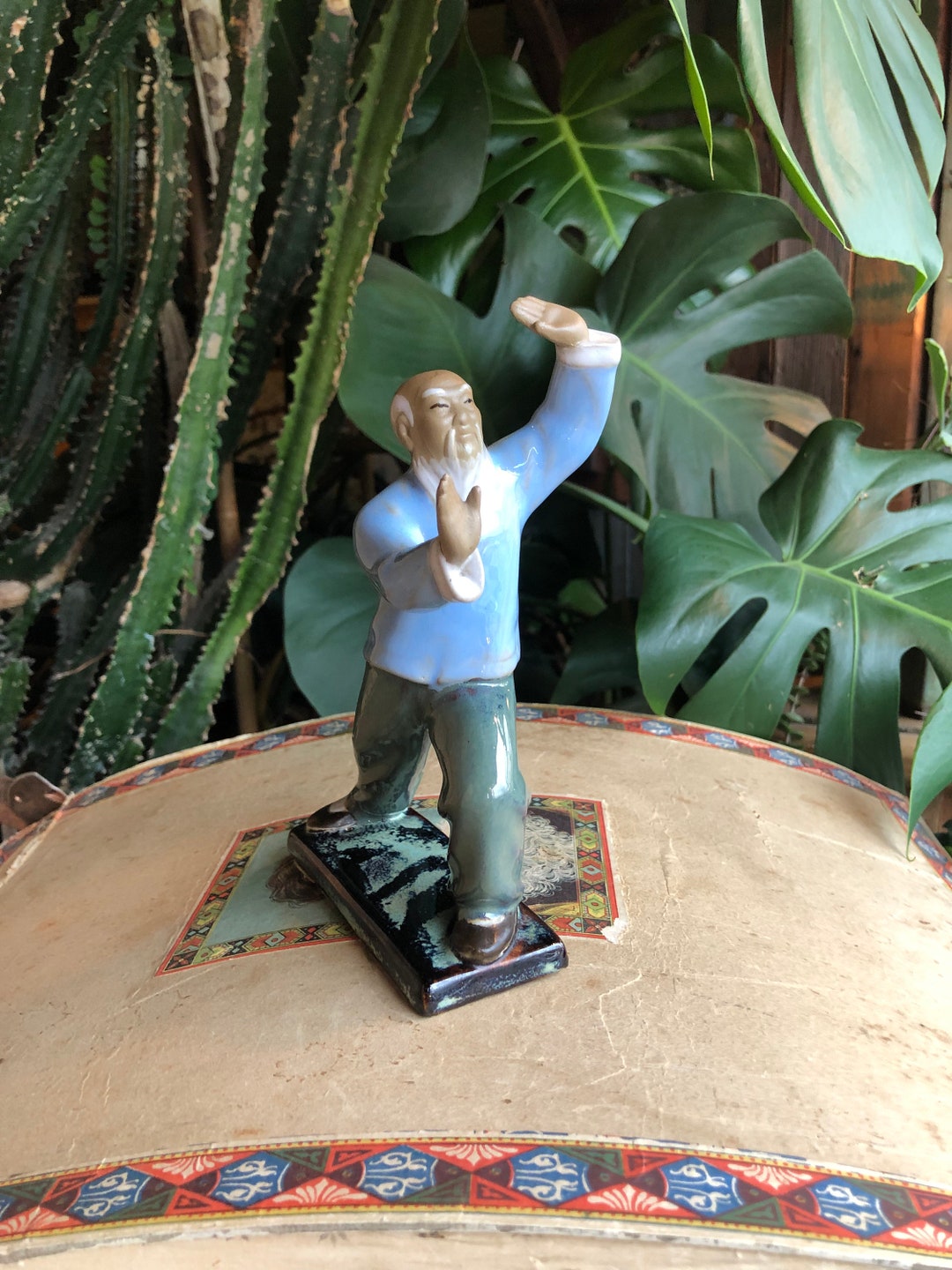 Tai Chi Figurine Mudmen Figurine Bonsai Statue Shiwan Etsy