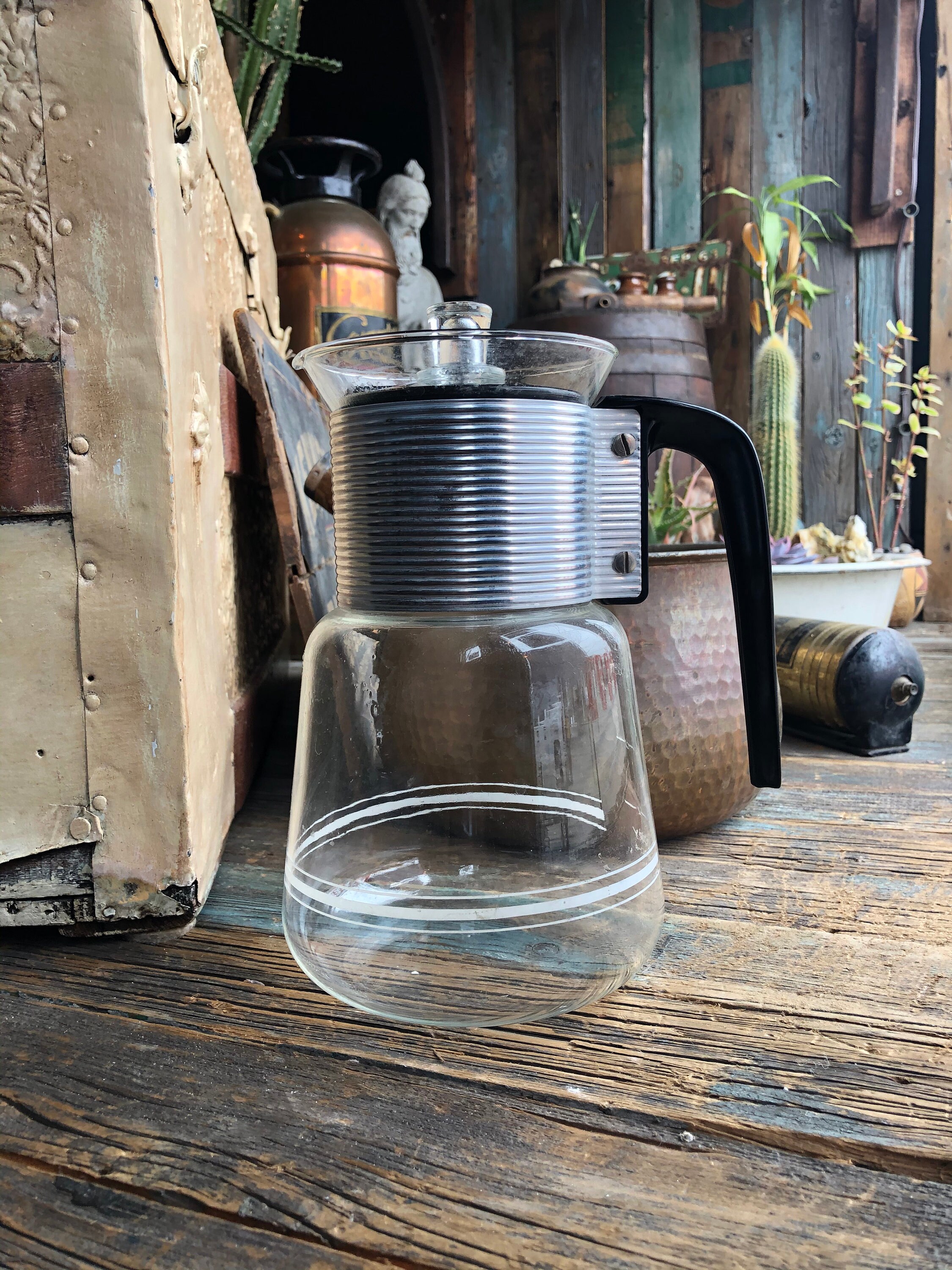 Vintage Glass Coffee Carafe Glass 