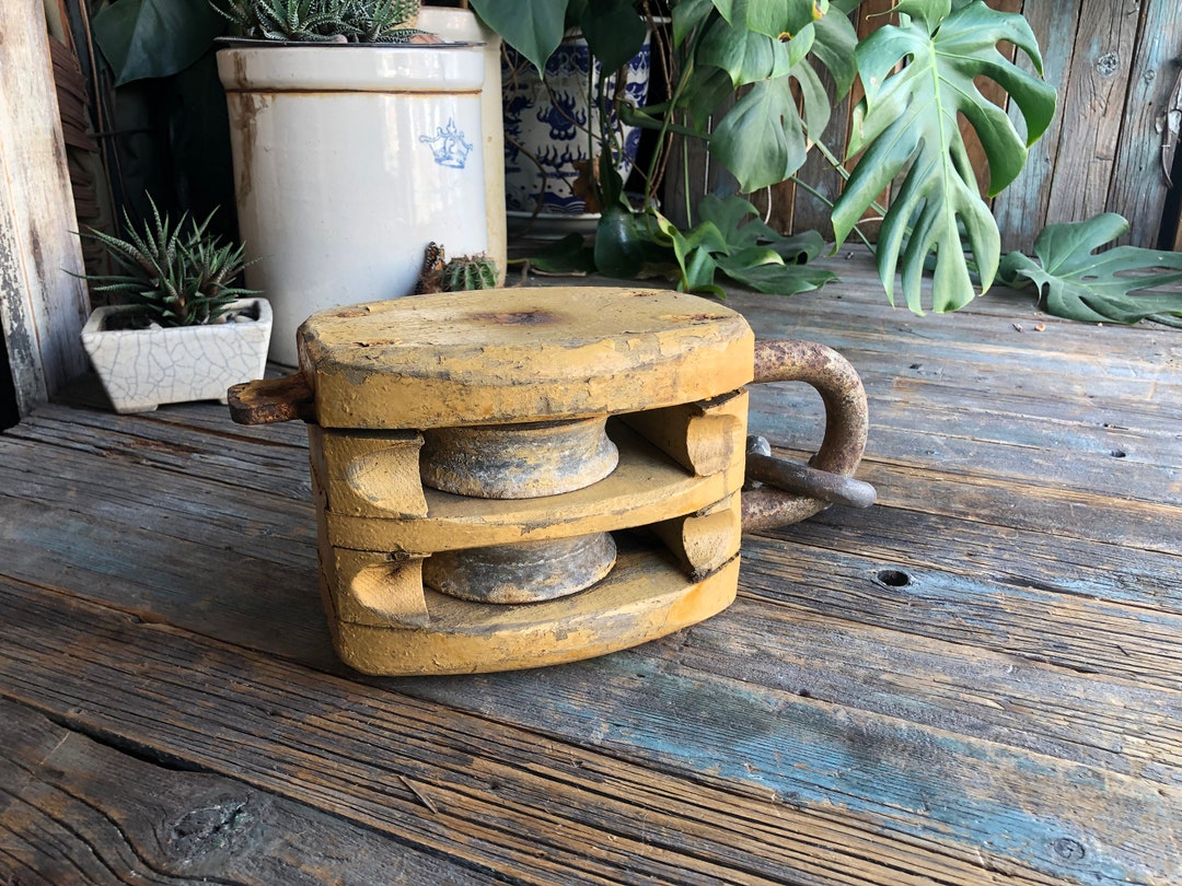 Large Ship Rigging Pulley | Block and Tackle | Nautical Decor - Etsy