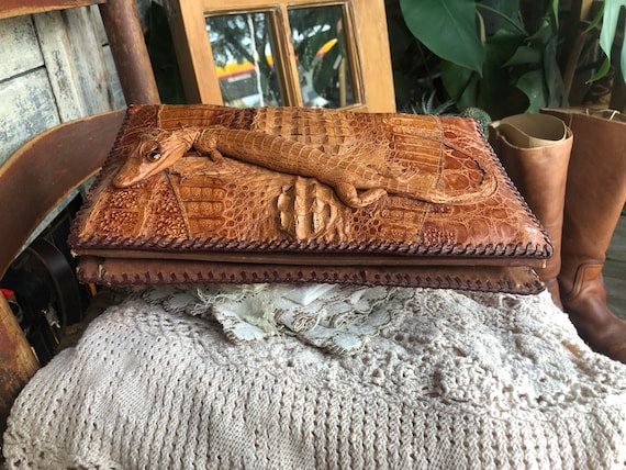 Genuine Alligator Purse || Alligator Clutch || 19… - image 2