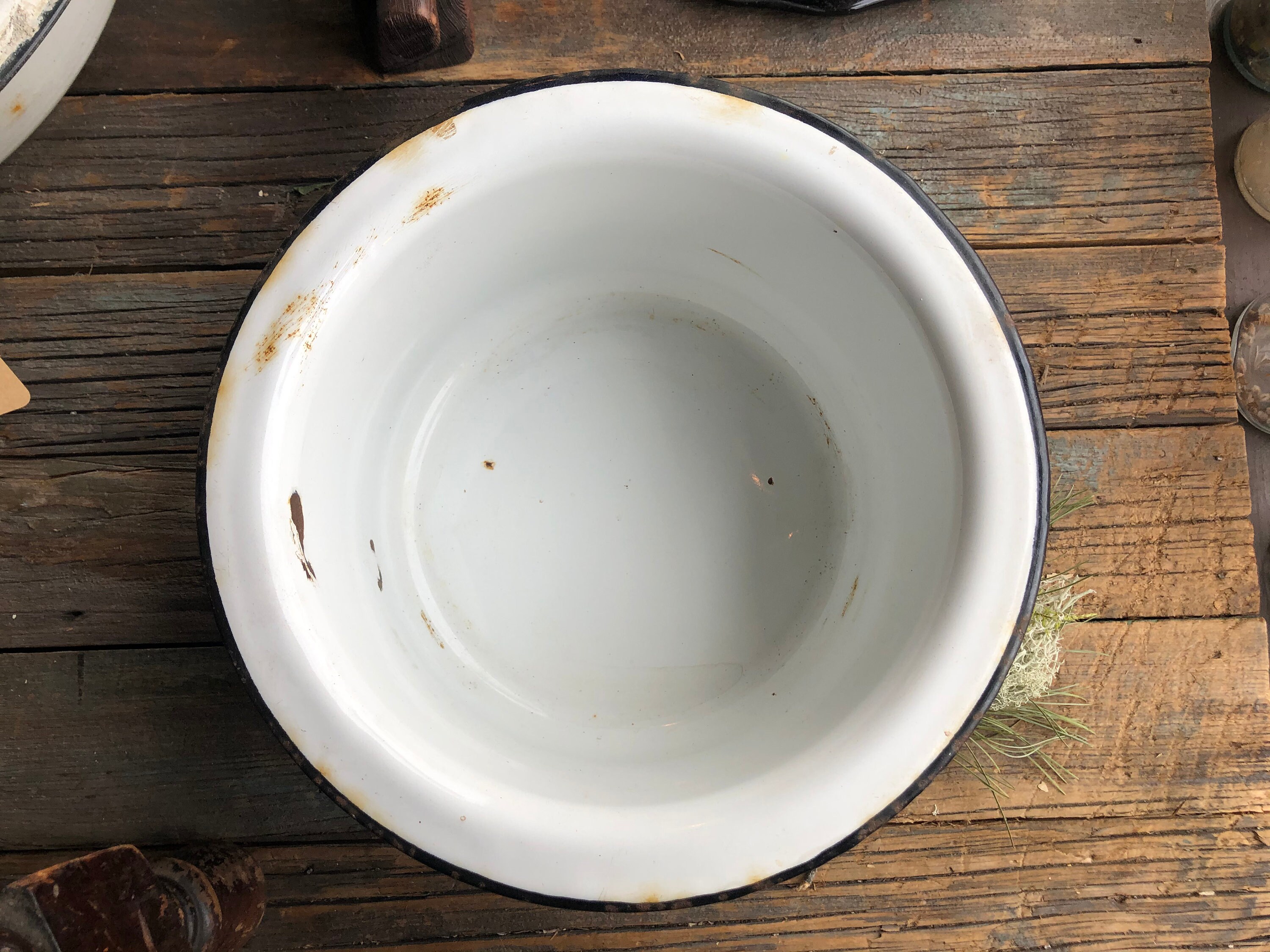 Enamel Chamber Pot Vintage Enamelware White Enamel Pot Etsy