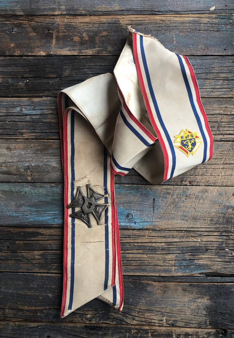 C1930s Knights Of Columbus Sash Ceremonial Sash Regalia Etsy