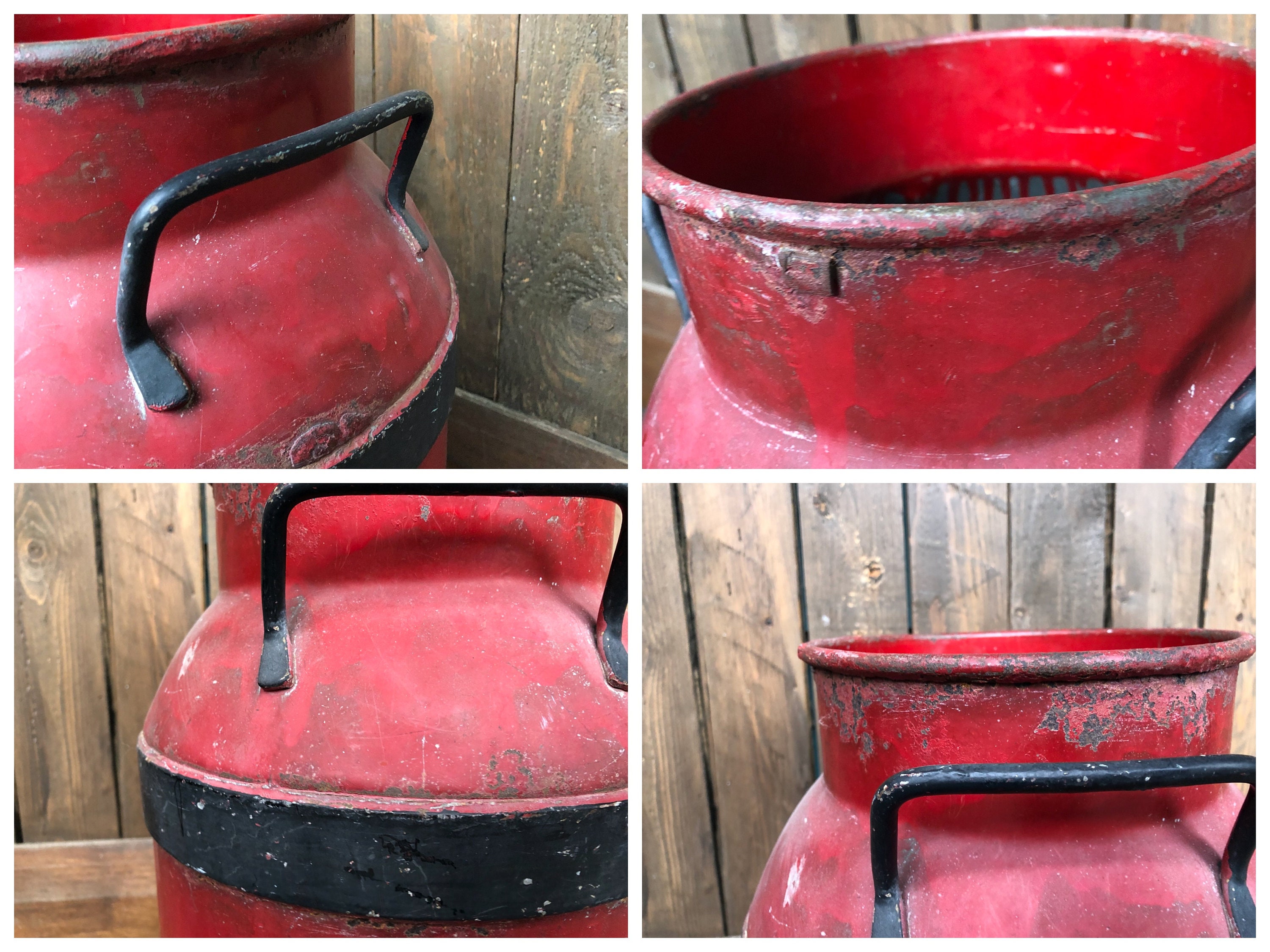 Vintage Milk Jug Americana Metal Milk Canister Milk Etsy