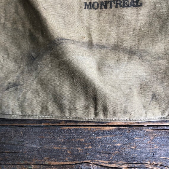 Bank Of Montreal Canvas Bank Money Bag || Antique… - image 7