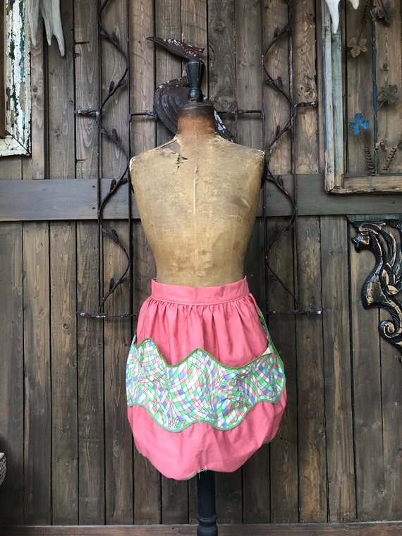 1960s Half Apron Handmade Vintage Apron With Pockets - Etsy