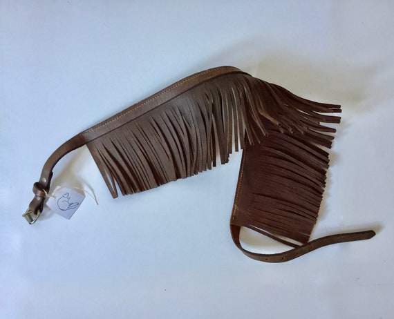 Leather Fringe Belt || Western Leather Belt || Fes