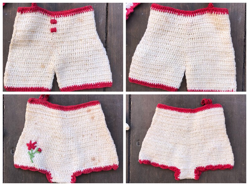 Hand Crocheted Pot Holders 1940s Pot Holders Clothing Pot Holders Country Kitchen