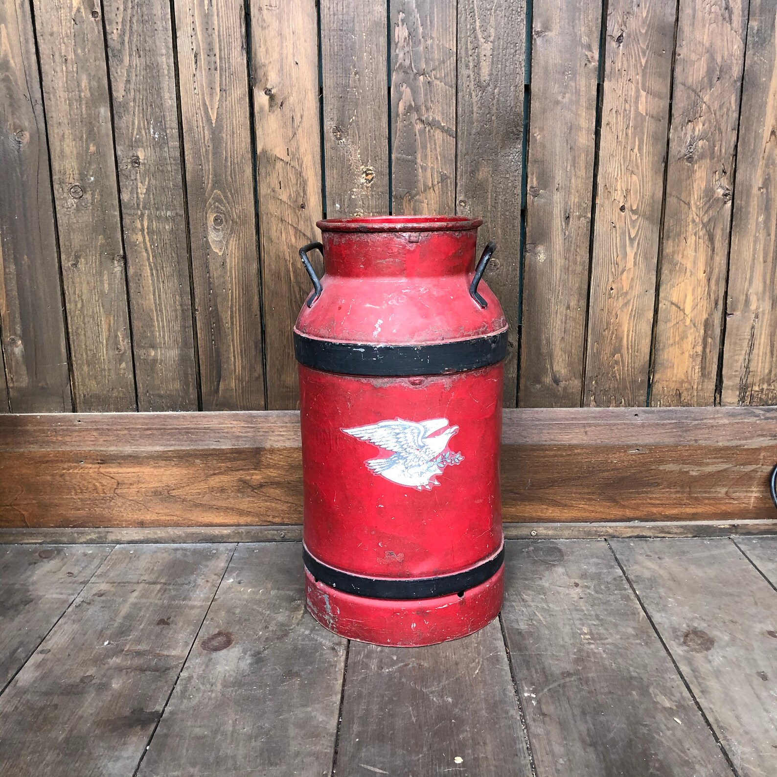 Vintage Milk Jug Americana Metal Milk Canister Milk Etsy