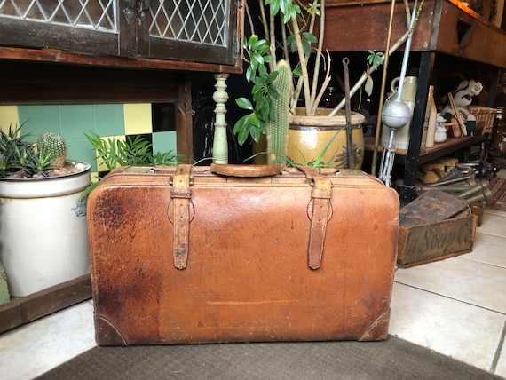 Old leather luggage deals