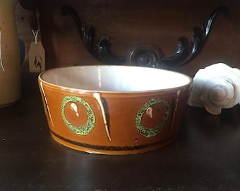 MCM Ceramic Serving Bowl || Art Pottery || Mod Fruit Bowl || 1970s Serving