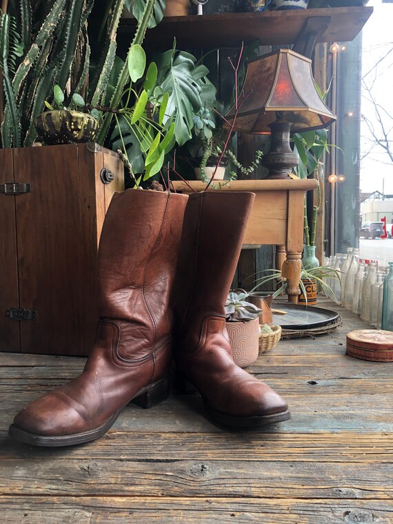 1970s Frye Boots Boots Leather Western - Etsy