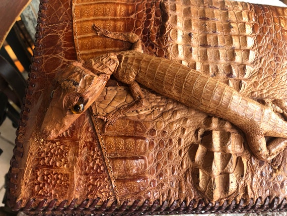 Genuine Alligator Purse || Alligator Clutch || 19… - image 3