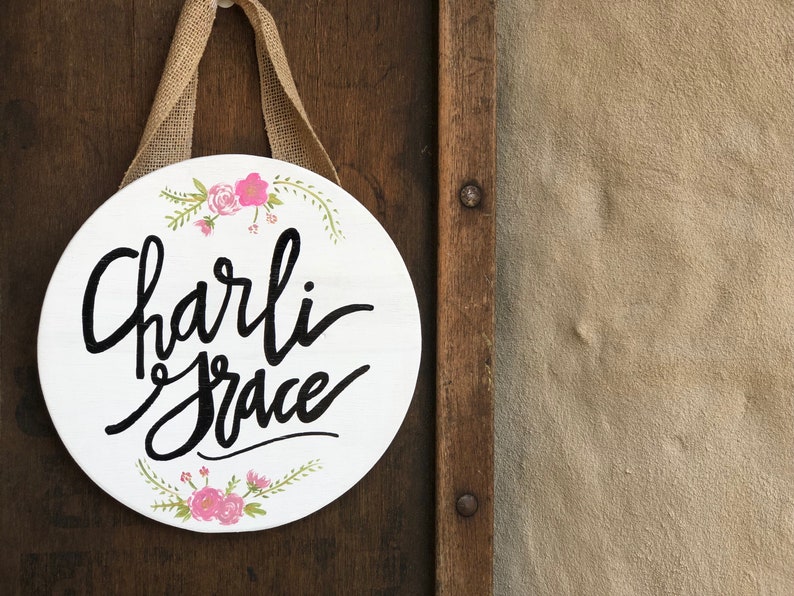 CUSTOM Hospital Door Hanger Round Custom Wood Cutout Wood Etsy