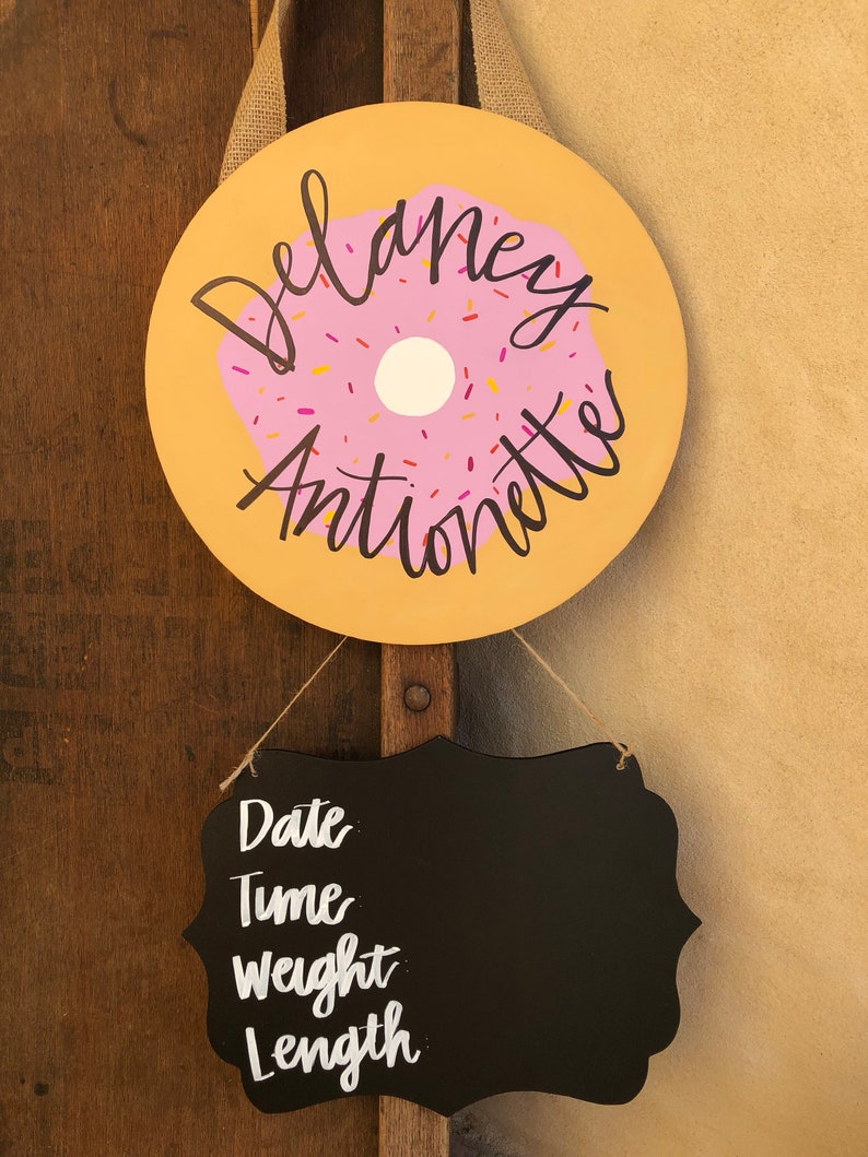 CUSTOM Hospital Door Hanger Round Custom Wood Cutout Wood Etsy