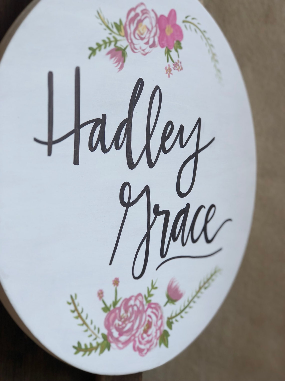 CUSTOM Hospital Door Hanger Round Custom Wood Cutout Wood Etsy