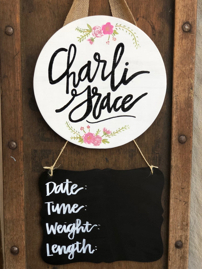 CUSTOM Hospital Door Hanger Round Custom Wood Cutout Wood Etsy